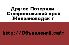 Другое Потеряли. Ставропольский край,Железноводск г.